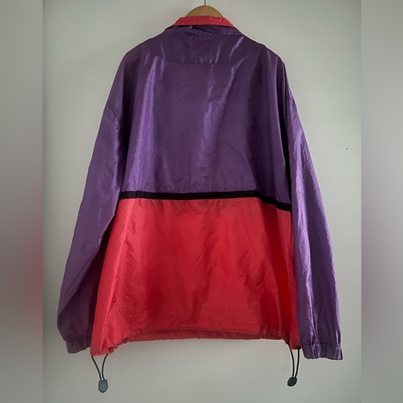 Rare Vintage Y2K 90s Eddie Bauer Color Block Windbreaker Sz M Christmas holiday - Picture 4 of 4